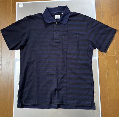 Uniqlo Engineered Garments Polo L Mens Navy Color Block Short 