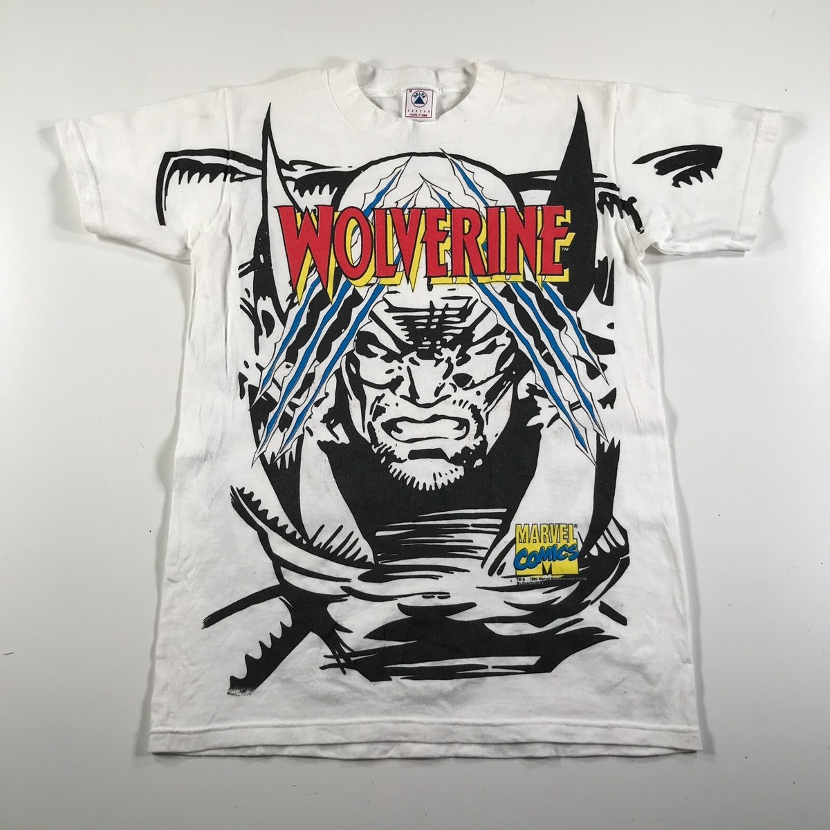 Vintage Marvel Shirt X Men Wolverine Size Small White AOP