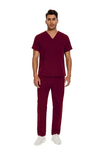 NiaaHinn Uniform Medical Doctor Men Scrub Set Worksuit 2-Pocket-Tops Cargo Pants - Picture 42 of 102