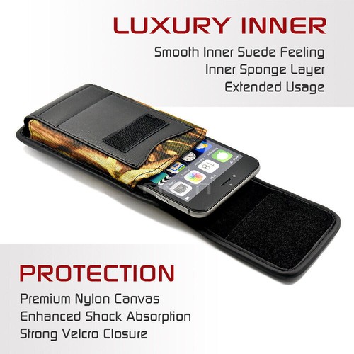 Vertical Nylon Como Belt Clip/Loop Pouch Holster Case For Samsung Galaxy Phones - Picture 24 of 36