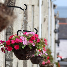 2X Wall Hanging Bracket Flower Pot Support Balcony Iron Hook Plants Hanger Retro