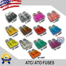 GOLD 10A - 35A ATC ATO APR ATS STANDARD Regular Blade Fuse Car Truck Marine LOT