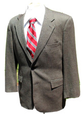 Men  s Brooks Brothers 346 Brownish Green Wool Tweed Blazer Coat Sport Jacket 42R