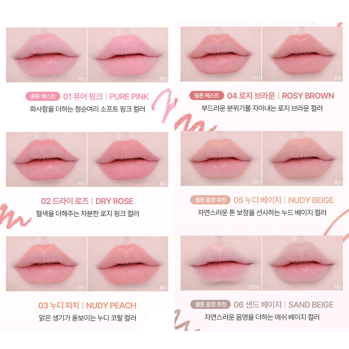COSNORI Soft Drawing Over Lip Maker 0.4g 6 colors K-Beauty | eBay