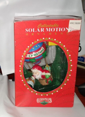 NEW Vtg Matrix Deluxe Motion Ornament Santa HotAir Balloon Christmas READ/Wear