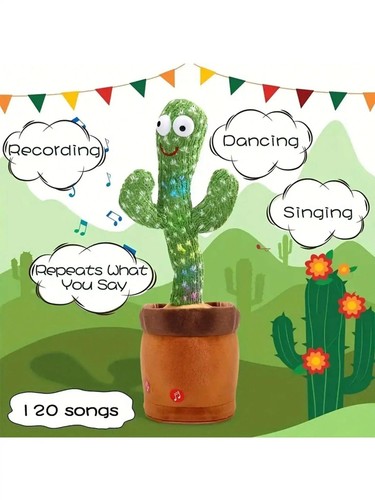 Talking Cactus Toys For Baby Boys And Girls, Singing Mimicking Cactus Up Plus - Picture 5 of 7