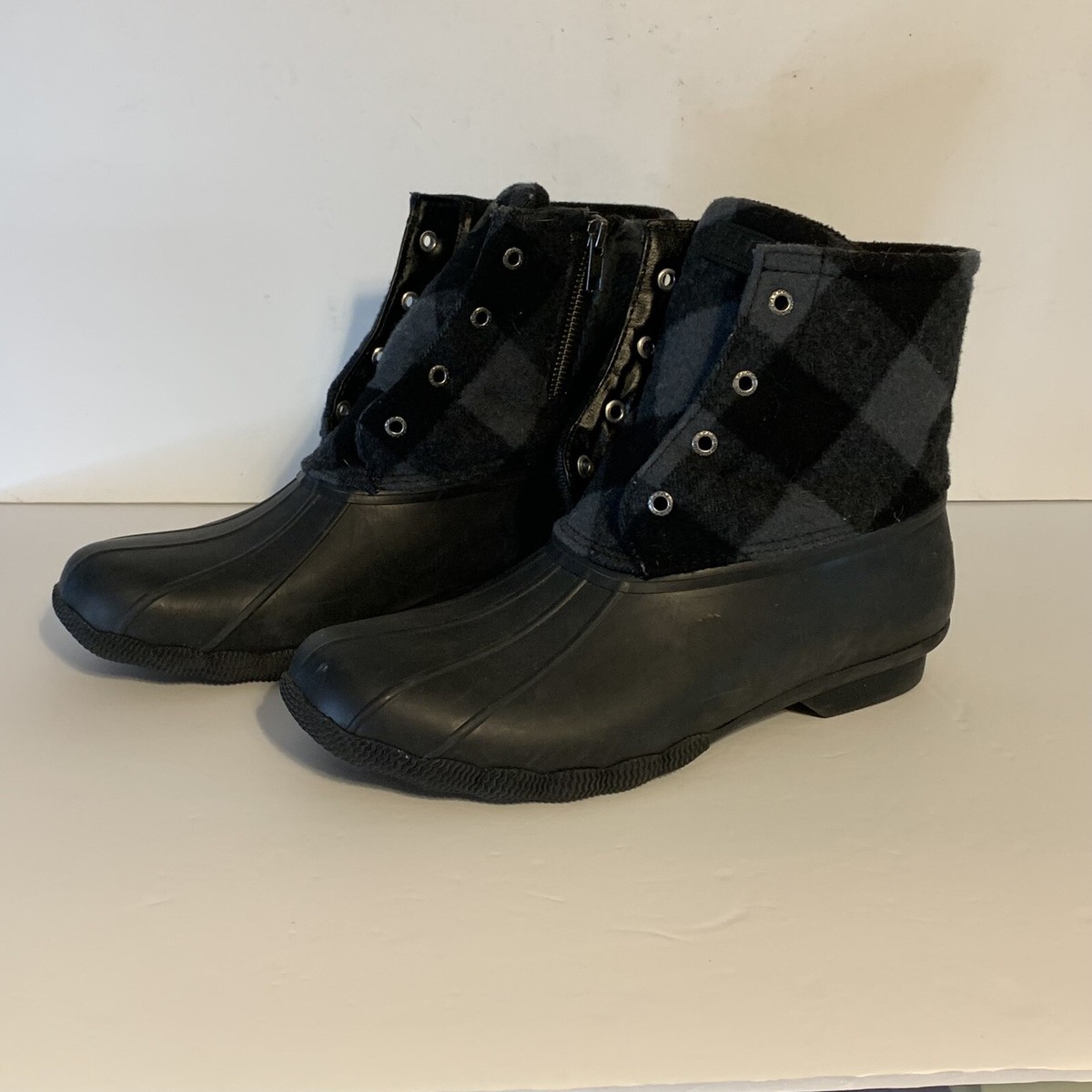 Sperry Saltwater Top-Sider Buffalo Plaid‎ Wool Duck Rain Winter Boot Mens 10.5 ? JUST $17.xx ? main image 3