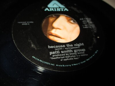 1978 PATTI SMITH GROUP Because The Night +God Speed US PS 7