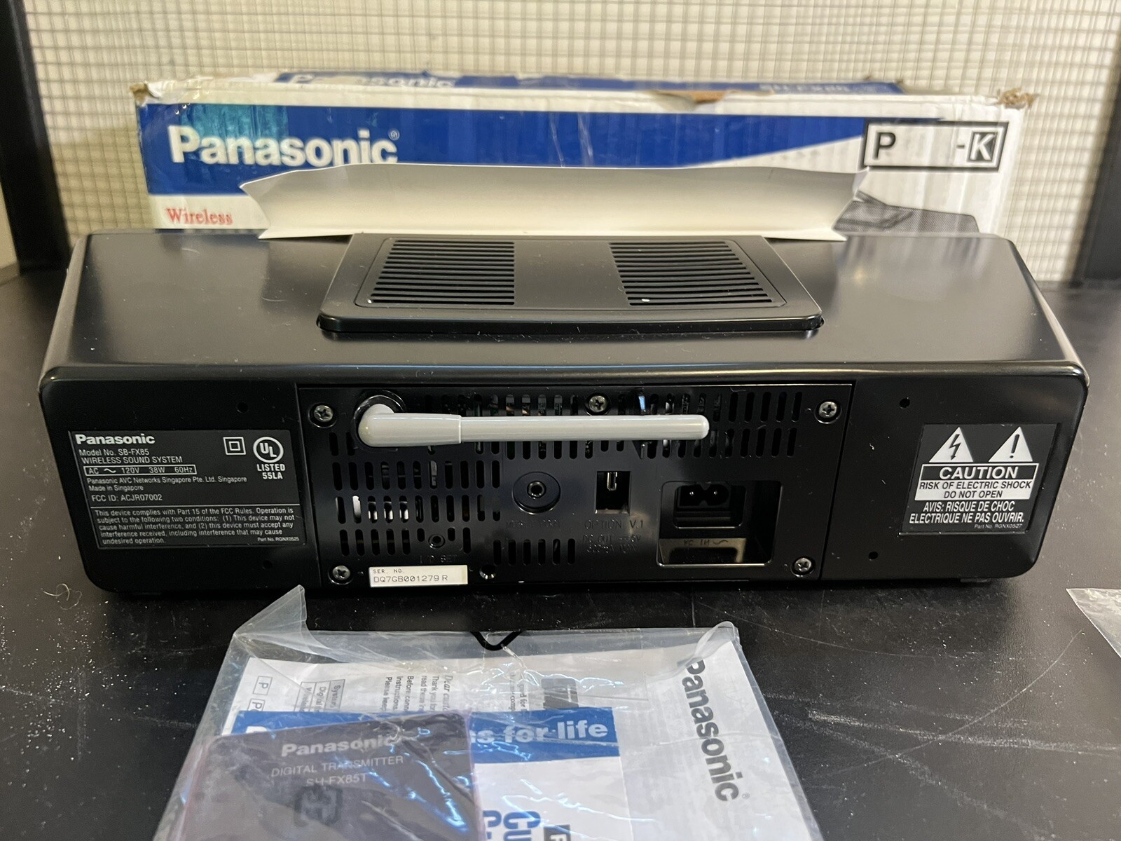 Panasonic SB-FX85 Wireless Powered Sound Bar Speaker With Transmitter New W/ Box