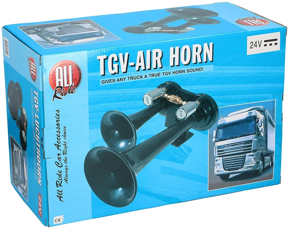 All Ride TGV Air Horn-Black 24v