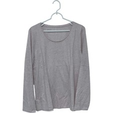  48 Haven Well Within Shirt Long Sleeve Womens Size L Beige Heathered NWT