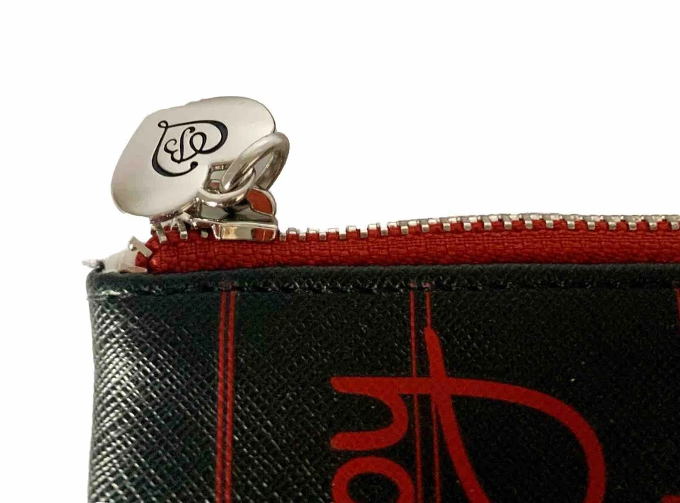 BRIGHTON любовь заметки кошелек с ремешком/косметичка Рождество черный/красный украшения * читать * - Изображение 4 из 4