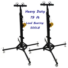 2PCS Heavy Duty Crank Stand 19 Ft Stage Lighting Truss System Crank Light Stand
