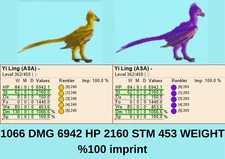 Yi Ling 362 LVL 1066 DMG %100 imprint & Eggs Ark Survival Ascended Official PVE