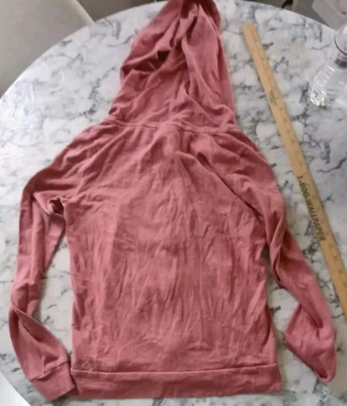 UNDERCOVER Felpa con cappuccio Victoria Secret ROSA XS "Love Pink" full zip Activewear Y2K tempo libero