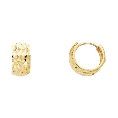Ohrringe Gold 14 Karat Gelbgold 7 mm Huggies