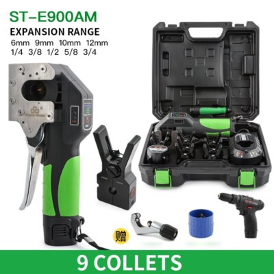 Electric Copper Flare Tool ST-E900A Manual/Automatic Li-tion Battery Expander