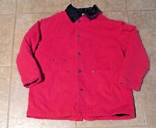 Unisex Talbots Kid's XL RED Canvas Barn Coat Jacket Lined 100 Cotton