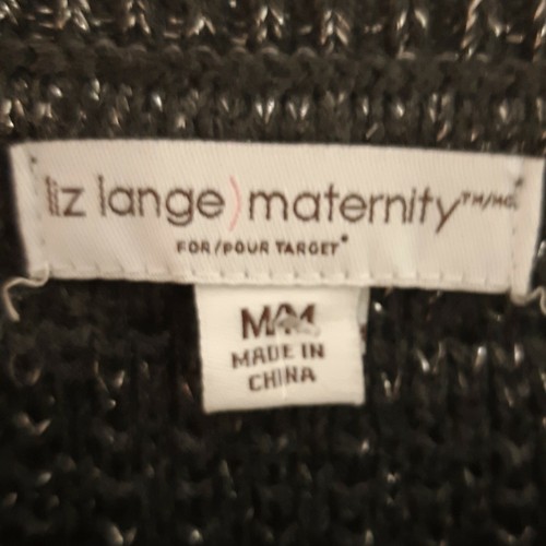 Liz Lange For Target Shimmer grey silver Maternity crew neck Sweater. Medium - Picture 4 of 6