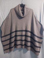 Banana Republic Cowl Neck Pull Over Sweater Knit Poncho Cape Size M
