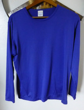 VTG Patagonia Women's Large Capilene Baselayer Top Long Sleeve Blue USA Made