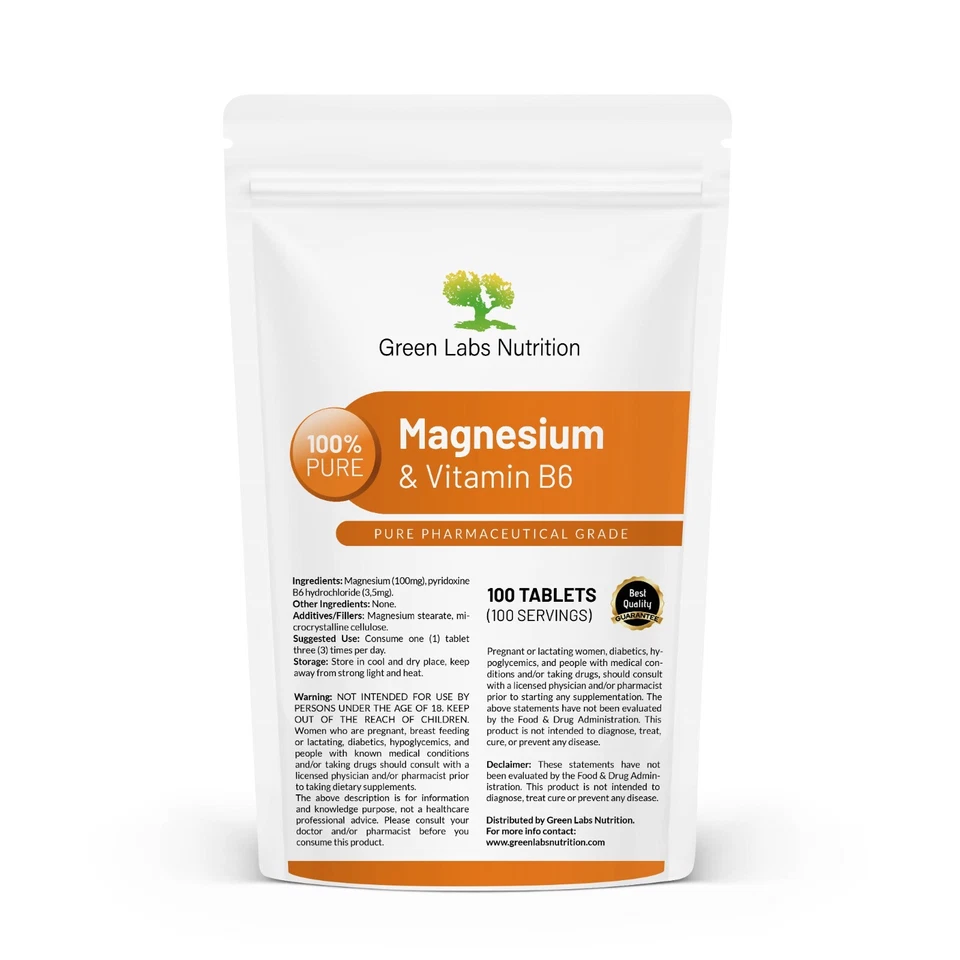 Magnesium + Vitamin B6 Tabletten – Muskeln, Nerven, Müdigkeit & Energie Support - Bild 1 von 4