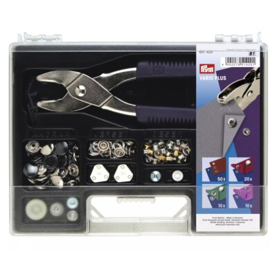Prym Sortimentskasten Vario Plus Zange Druckknöpfe Lochzange Prym 651420