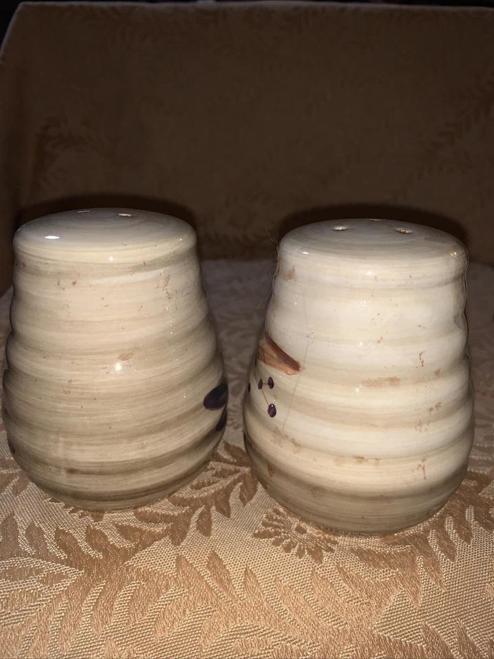 Juego de coctelera de sal y pimienta de madera sombra Gibson cerámica marrón verde tostado Foto 3 de 4