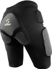 3D Protection Hip Butt NBR Padded Shorts Removable Cushion for Ski, Ice Medium