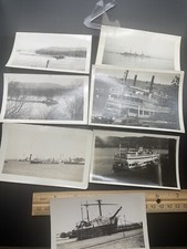 Ship Photo Lot, Steamboat, Tugboat, Military Navy, River, Nautical