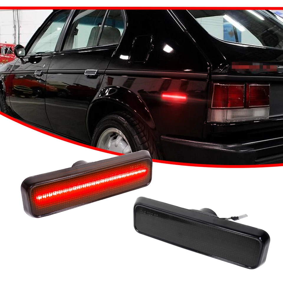 2x Luces de señalización laterales traseras LED ahumadas para camioneta Dodge D150 D250 D350 W150 W250 Foto 2 de 4