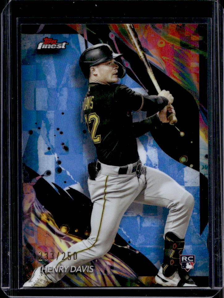 2024 Topps Finest Henry Davis Sky Blue Refractor #233/250 #163 Pirates