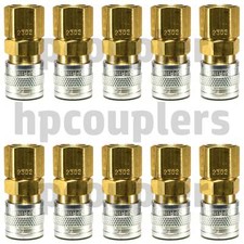 10 FOSTER 2302 1/8" FEMALE NPT X 1/8" INDUSTRIAL COUPLER BRASS NIPPLE FITTINGS