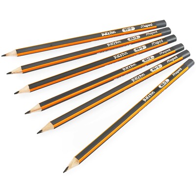 Maped Black Peps Triangular Graphite Pencils HB Pack of 6
