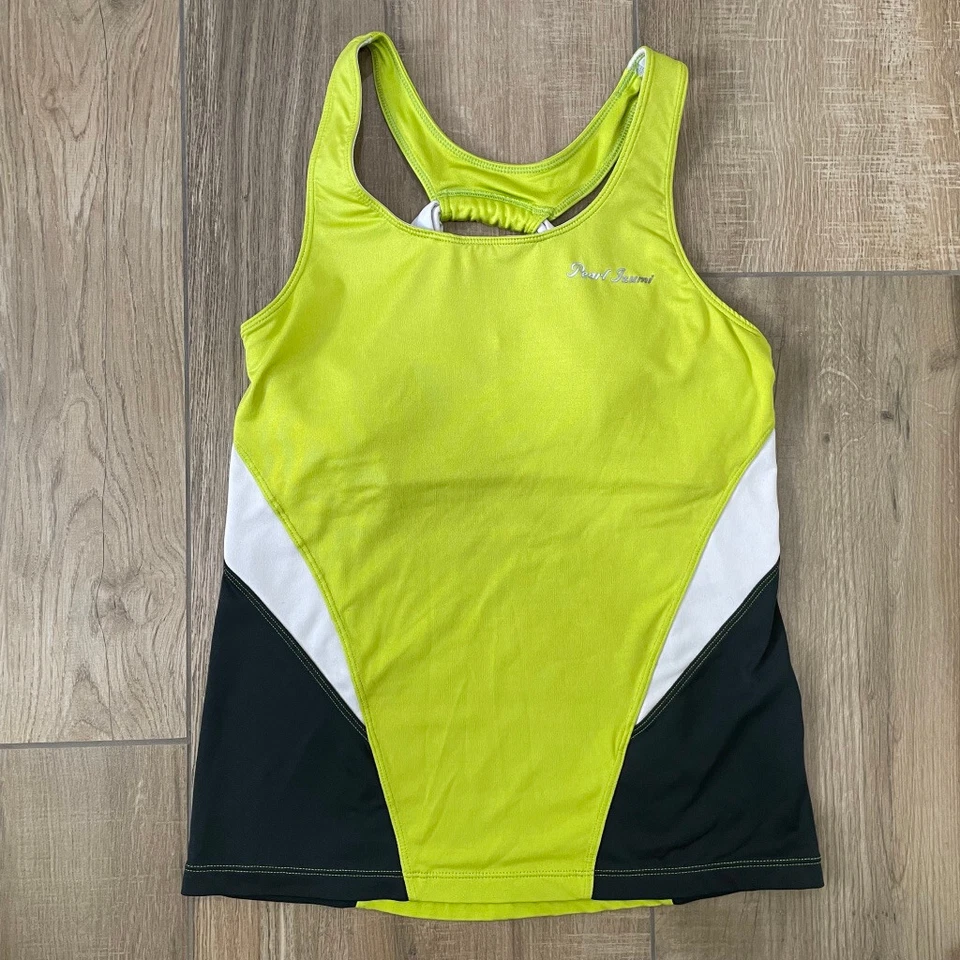 Camiseta sin mangas y pantalones cortos Pearl Izumi para mujer mediana verde y negra paquete de ciclismo para correr Foto 2 de 4