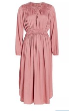 Tahari Woman’s Whisper Shirred Dress Size  Large Pink NWT $495