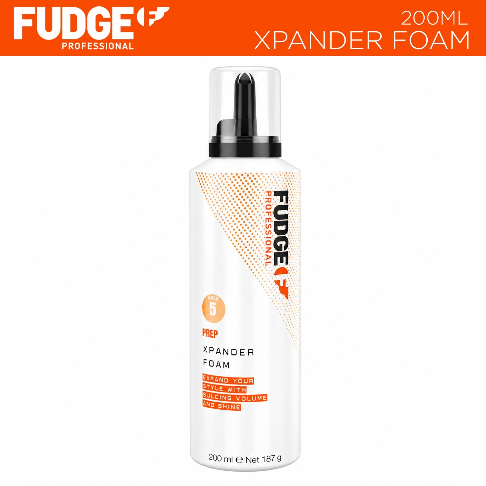 Fudge Professional Xpander Foam Volumizing Hair Mousse 200ml Heat Protection