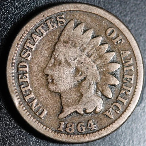 1864 INDIAN HEAD CENT - GOOD+  COPPER NICKEL CN