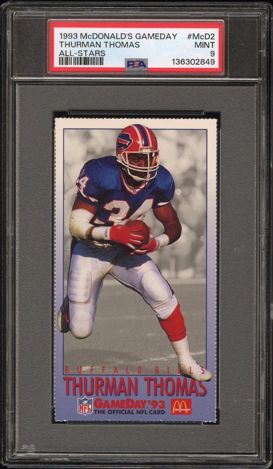 1993 MCDONALD'S GAMEDAY ALL-STARS #MCD2 THURMAN THOMAS PSA 9