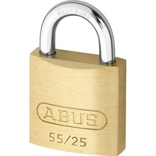 Abus 55/25 Messing Vorh&auml;ngeschloss Gleichschlie&szlig;end