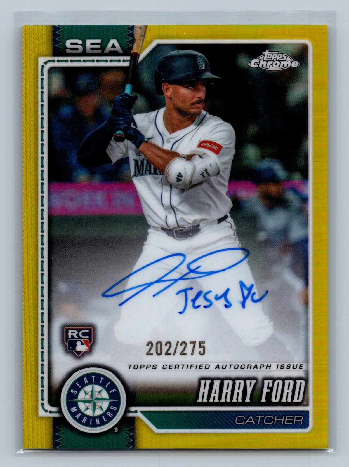 2026 Topps Chrome Harry Ford RC Yellow Auto /275 