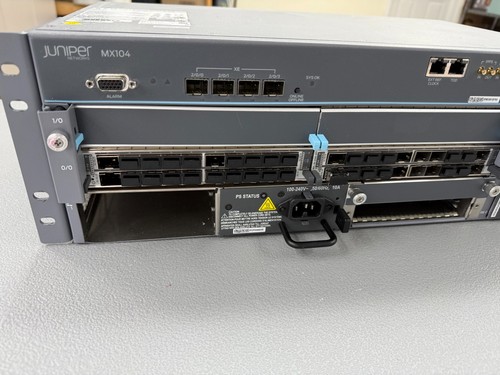 Juniper MX104 Router 1x AC PSU, 2x MIC-3D-20GE-SFP Cards