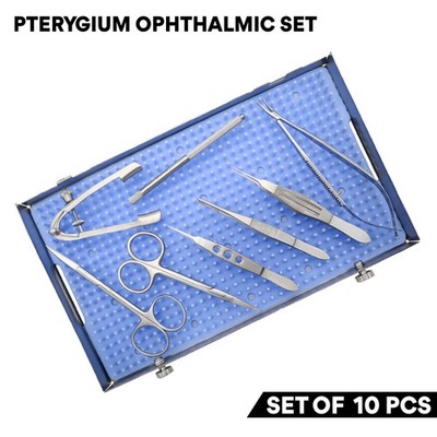 Pterygium Ophthalmic Kit Stainless Steel Eyelid Set Ophthalmic Instrument 8 Pcs