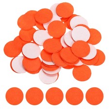 100 Pcs Adhesive Felt Circles, 1.5" Round Non-Woven Felt Stickers, Orange