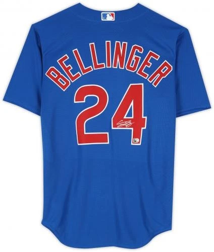 Camiseta deportiva Nike azul autografiada por Cody Bellinger de los Chicago Cubs Foto 2 de 4