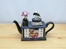 Vintage 1990s Tony Carter  Oh Coco Hat Shop Boutique Novelty Ceramic Teapot