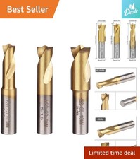 Heavy-Duty Spot Weld Drill Bits Set - 3 Sizes with HSS  Titanium for Metalwork