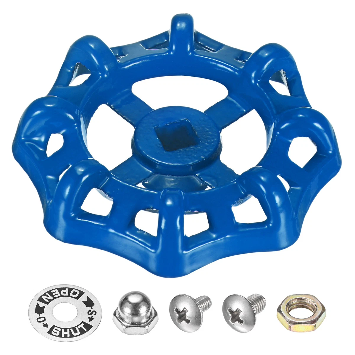 Poignée pour robinet extérieur 8x8mm trou carré, bleu