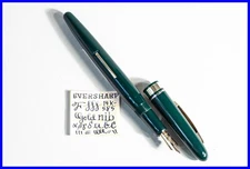 Stub M 14K Feather Eversharp 1940er Pine Green Lever Fountain, Cut Glued Ready