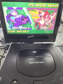 USED AUTHENTIC WORKING -) MEGA MAN X4 (- GAME DISC ONLY - SEGA SATURN